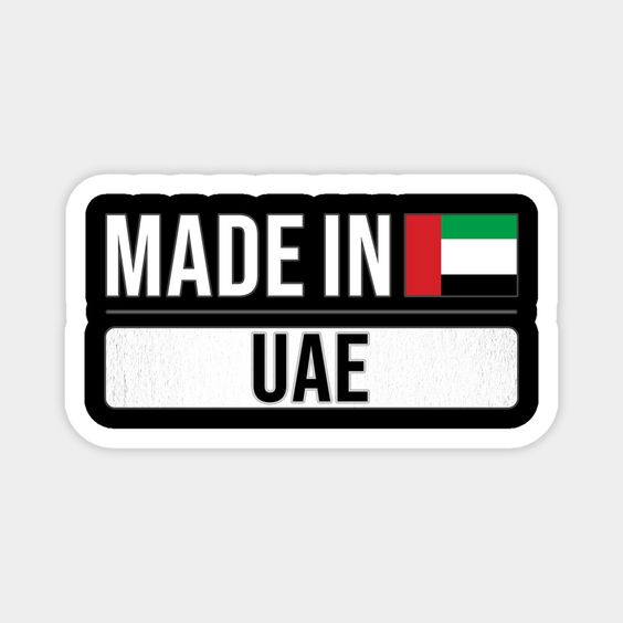 Made in UAE Sticker 3x1.5cm